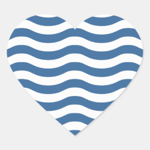 Sticker Cœur Arrière - plan de Personnaliser de motif de la mar