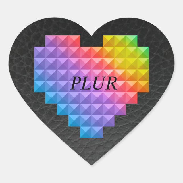 Sticker Cœur arrière - plan en cuir de coeur numérique (Devant)