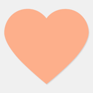 Sticker Cœur Arrière - plan Saumon couleur rose personnalisabl