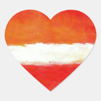 Sticker Cœur Art Abstrait moderne - Style Rothko