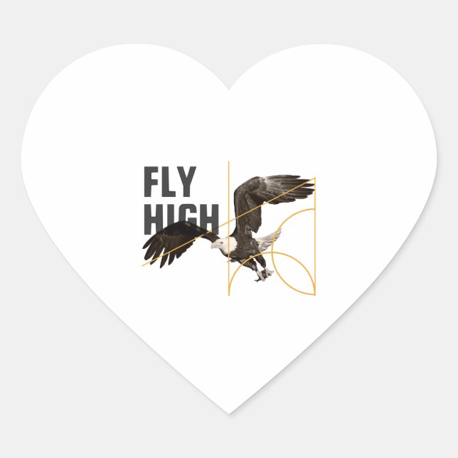 Sticker Cœur Art Eagle T Shirt (Devant)