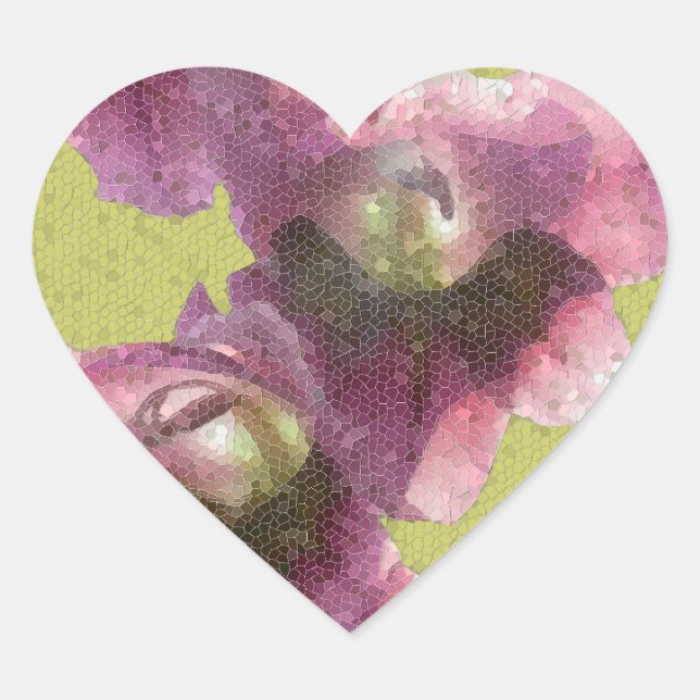Sticker Cœur Art Mosaic Gladiola (Devant)