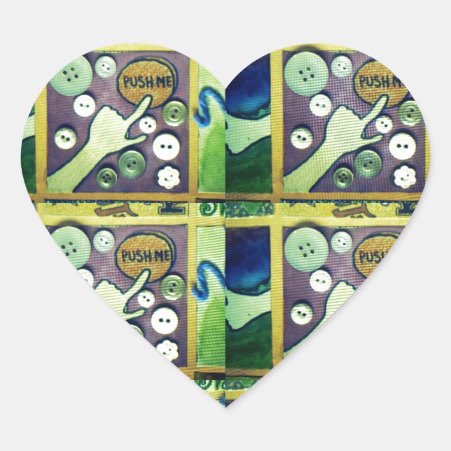 Sticker Cœur Art Mosaïque Contemporain - Un Joueur (Devant)