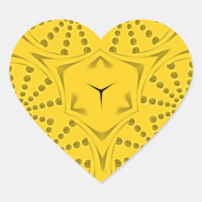 Sticker Cœur Art Motif Égyptien Imprimer À damiers Conception C (Devant)