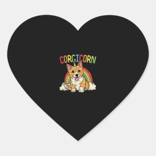 Sticker Cœur Article Corgi pour femmes et filles T-Shirt Corgic