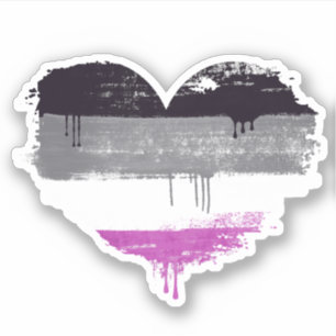 STICKER COEUR ASEXUÉ - AMOUR ASEXUÉ