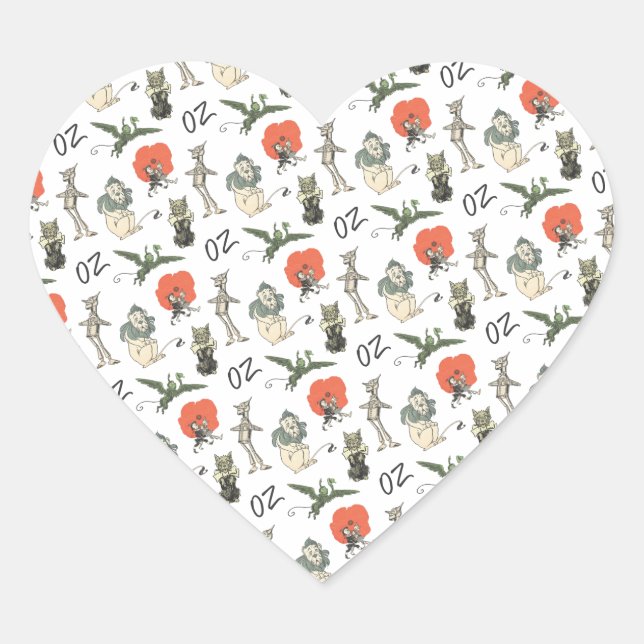 Sticker Cœur Assistant de caractères Oz (Devant)