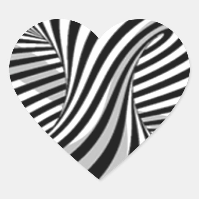 Sticker Cœur astuces optiques (Devant)