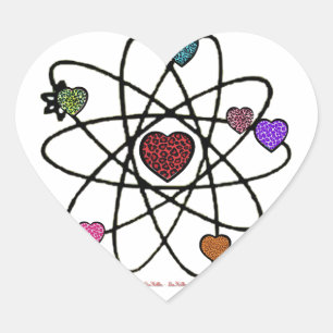 Sticker Cœur Atomic Saint-Valentin Cœurs Imprimés Léopard