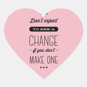 Sticker Cœur Attitude, Succès, Objectifs, Citation Motivationne