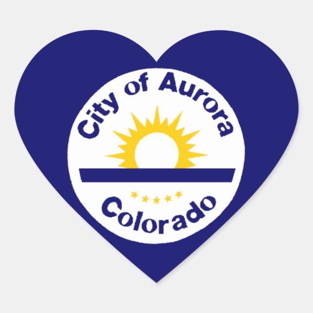 Sticker Cœur Aurora, Colorado (Devant)