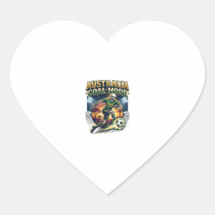 Sticker Cœur Australie Mode de but squelette Striker Nations Te