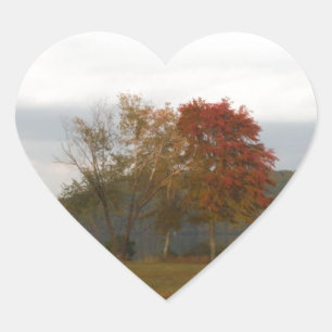 Sticker Cœur Automne au lac Arrowhead.