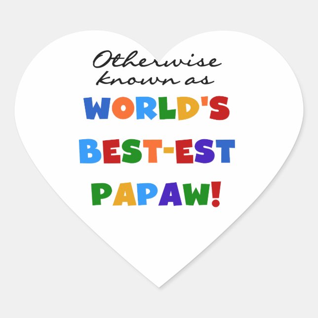 Sticker Cœur Autres T-shirts et cadeaux Papaw les plus connus (Devant)