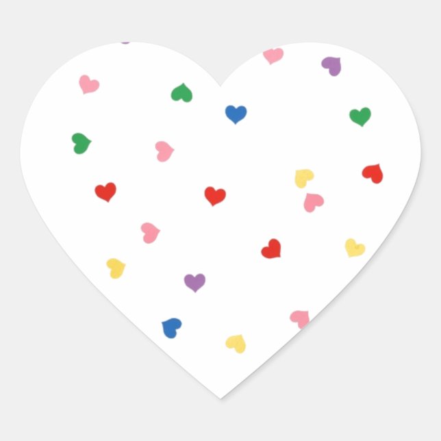 Sticker Cœur avec de petits coeurs (Devant)