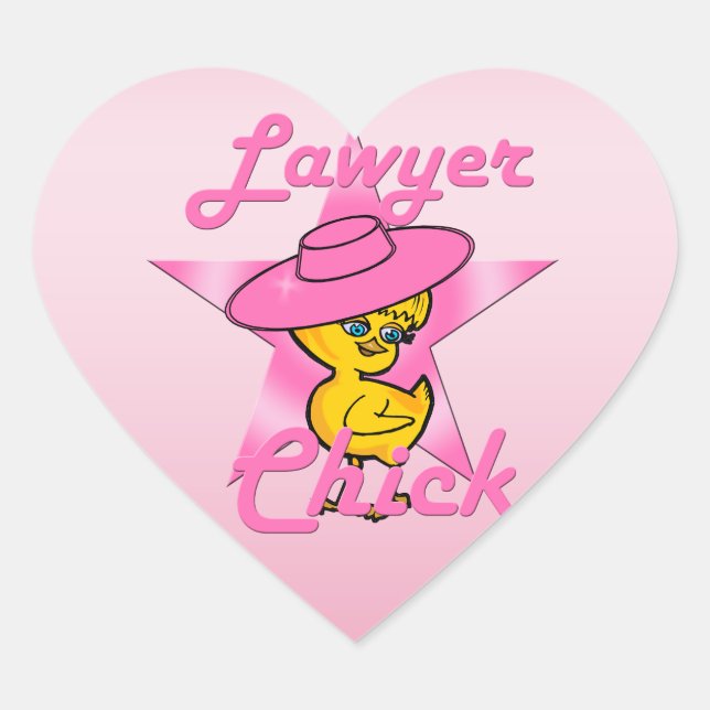 Sticker Cœur Avocat Chick #8 (Devant)