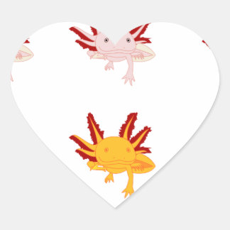 Sticker Cœur Axolotl