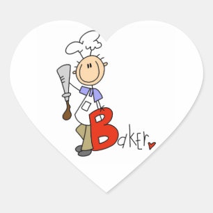 Sticker Cœur B est pour Boulanger