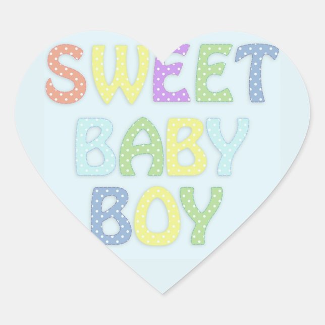Sticker Cœur Baby Boy (Devant)