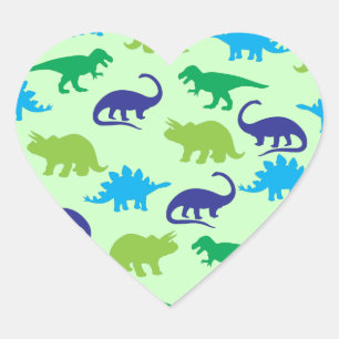 Sticker Cœur Baby shower Dinosaur