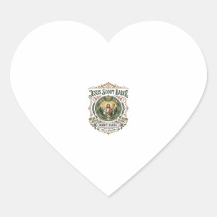 Sticker Cœur Badge de scout Jésus Badge de mérite Jésus Badge d