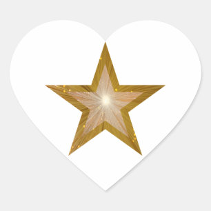 Sticker Cœur Baguette coeur Gold Star blanc