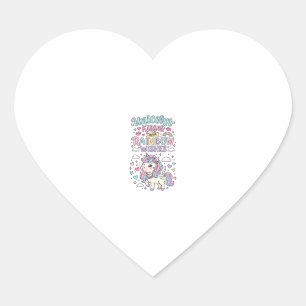 Sticker Cœur Baisers de licorne et souhaits arc-en-ciel Raisin 
