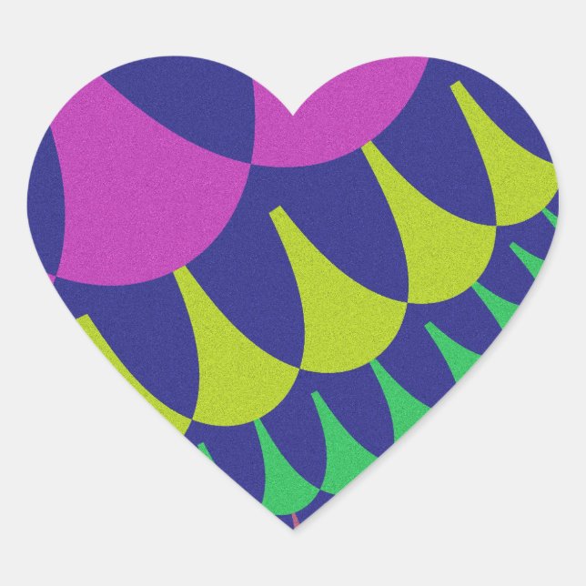 Sticker Cœur Balances Cartes Cartes Personnalisées (Devant)