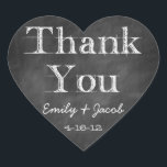 Sticker Cœur Balises Coeur Merci Chalkboard Favoriser<br><div class="desc">Balises Coeur Merci Chalkboard Favoriser</div>