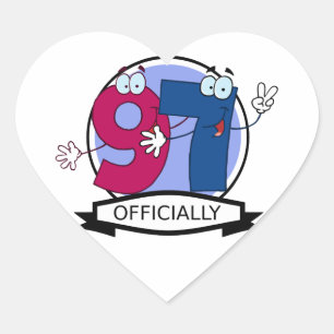 Sticker Cœur Bannière d'anniversaire officielle 97