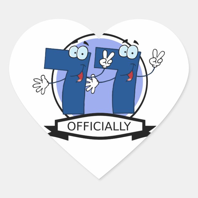 Sticker Cœur Bannière officielle de Birthday (Devant)