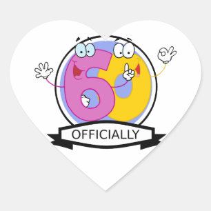 Sticker Cœur Bannière officielle de Birthday