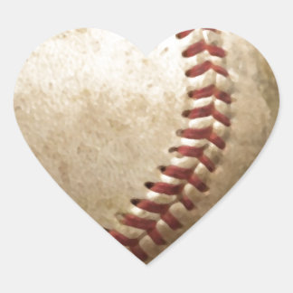 Sticker Cœur Baseball vintage