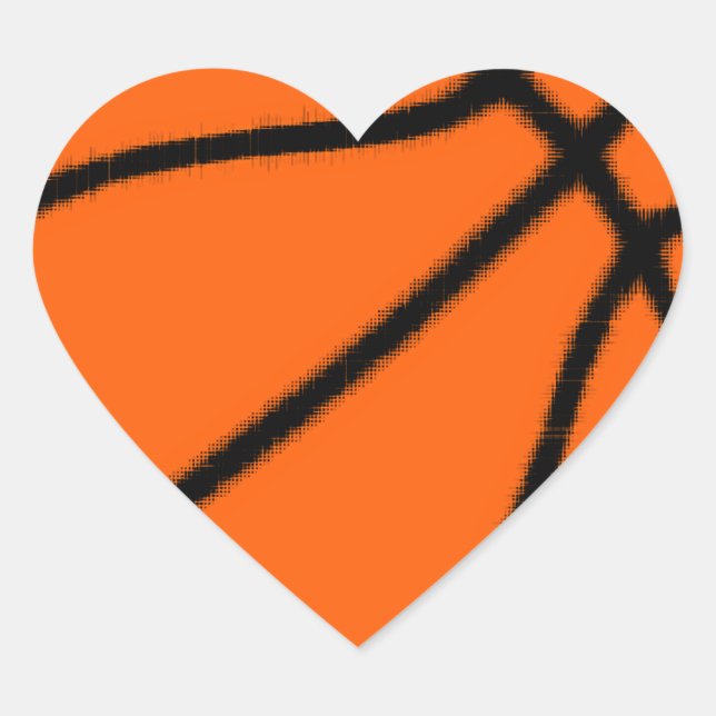 Sticker Cœur basketball (ball) (Devant)