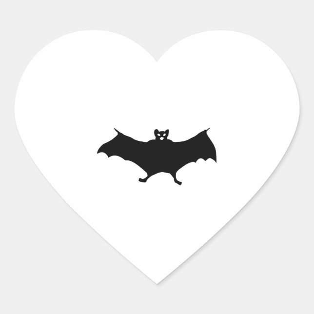 Sticker Cœur Bat Halloween (Devant)