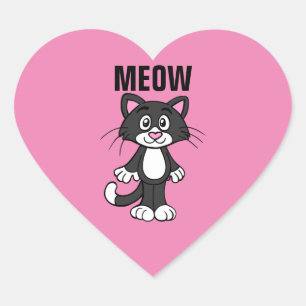 STICKER CŒUR BÂTIMENTS EN ROSE DE CHAT CUITE