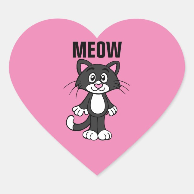 STICKER CŒUR BÂTIMENTS EN ROSE DE CHAT CUITE (Devant)