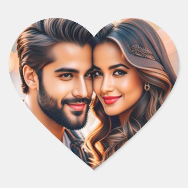 Sticker Cœur Bâton avec amour (Devant)