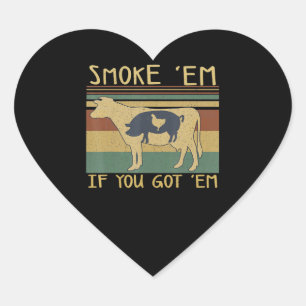 Sticker Cœur BBQ BBQ Grilling Funky Viande Fumeur Foodie Love