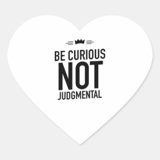 Sticker Cœur Be curious black
