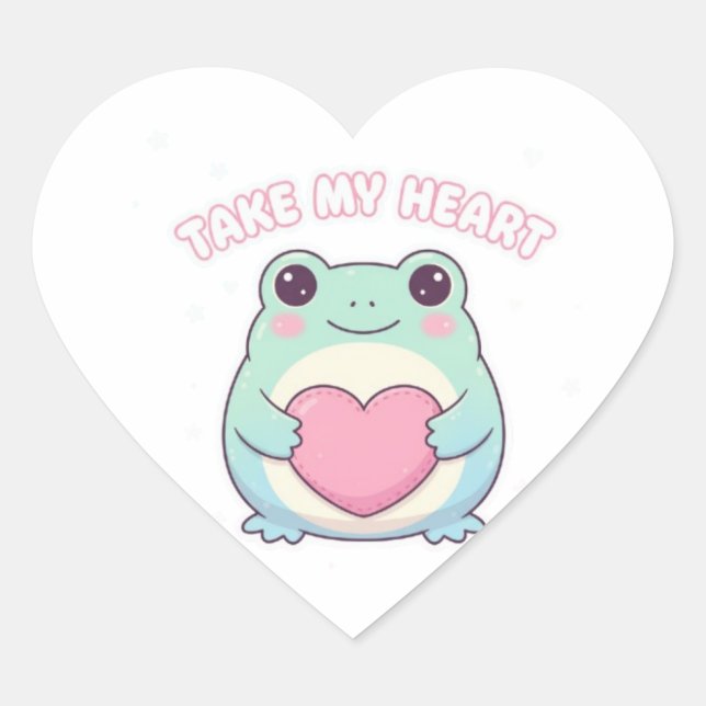Sticker Cœur be mine frog, valentine frog, romantic frog, cute  (Devant)
