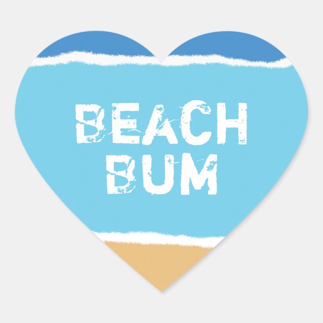 Sticker Cœur Beach Bum (Devant)