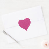 Sticker Cœur Beau effet parties scintillant rose chaud girly ar (Enveloppe)