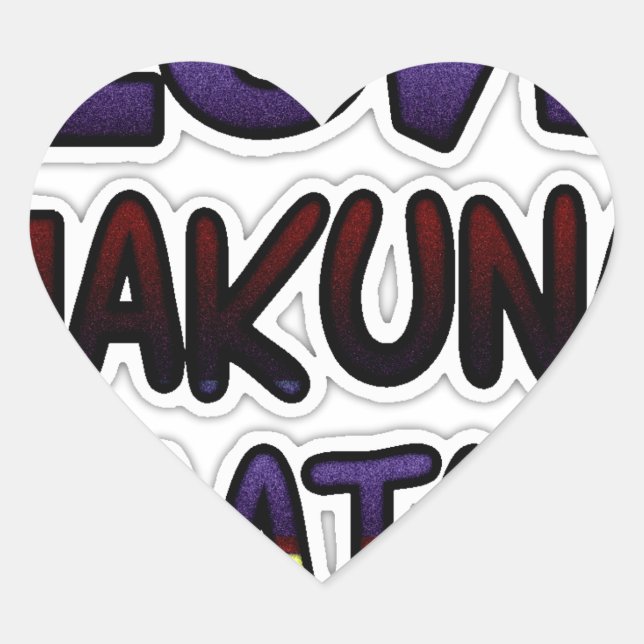 Sticker Cœur Beau Hakuna Matata Art Print (Devant)
