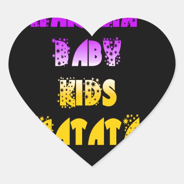 Sticker Cœur Beau Hakuna Matata Art Print (Devant)