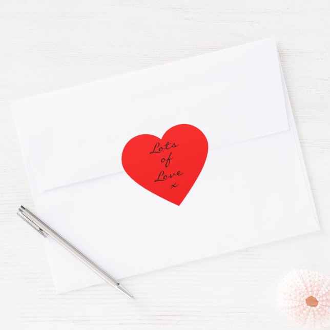 Sticker Cœur Beaucoup D'Autocollants En Forme De Coeur D'Amour (Enveloppe)