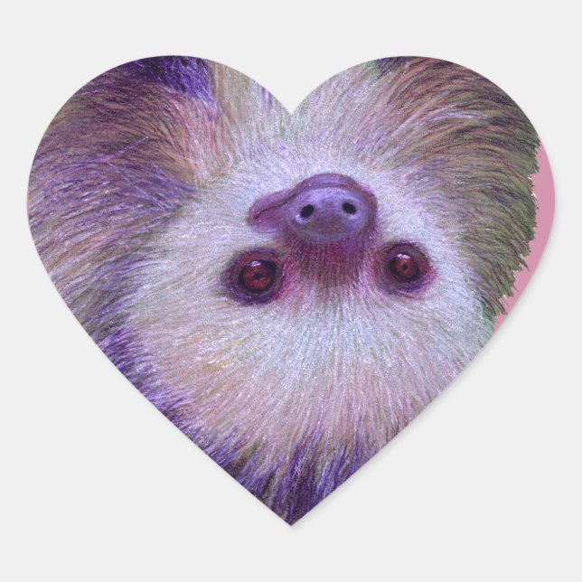 Sticker Cœur Bébé Sloth (Devant)