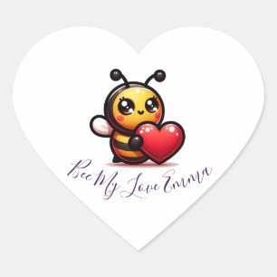 Sticker Cœur "Bee My Love, Emma" 🐝 ❤️
