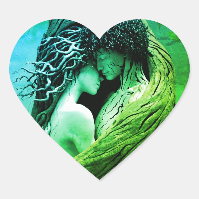 Sticker Cœur Belle autocollante - vibrations positives (Devant)