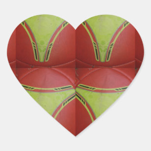 Sticker Cœur Belle conception de motif géométrique jaune doré